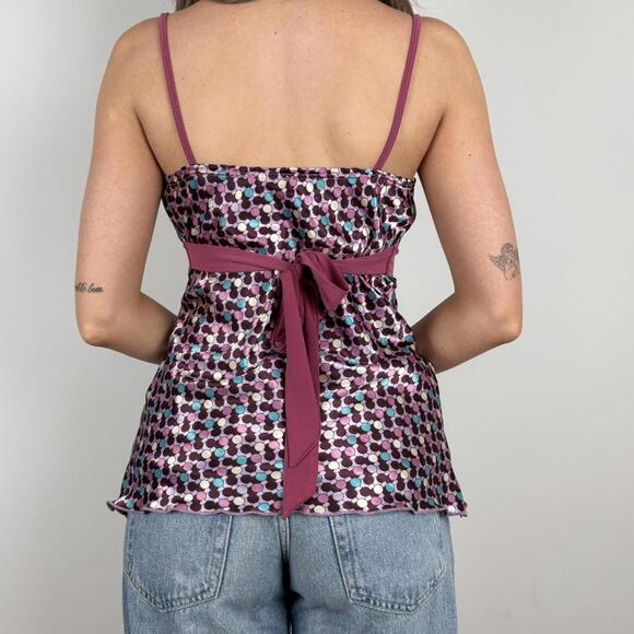 Women's Purple Polka Dot Cami - Picture 2 of 3